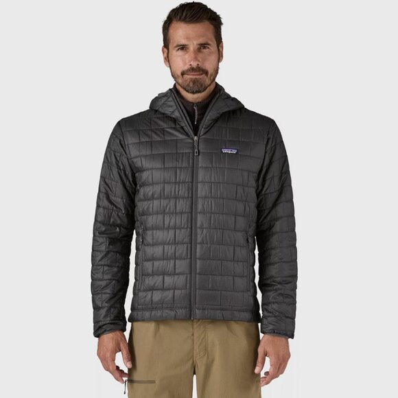 Patagonia Men's Small Nano Puff Insulated Full Zip Hoody Jacket Forge Gray NEW - Picture 1 of 16